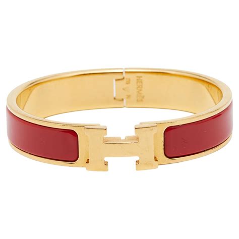 hermes red and gold bracelet|authentic hermes bracelet.